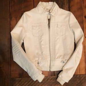 Juniors Jou Jou faux white leather jacket